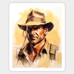 Indiana Jones Portrait Sticker